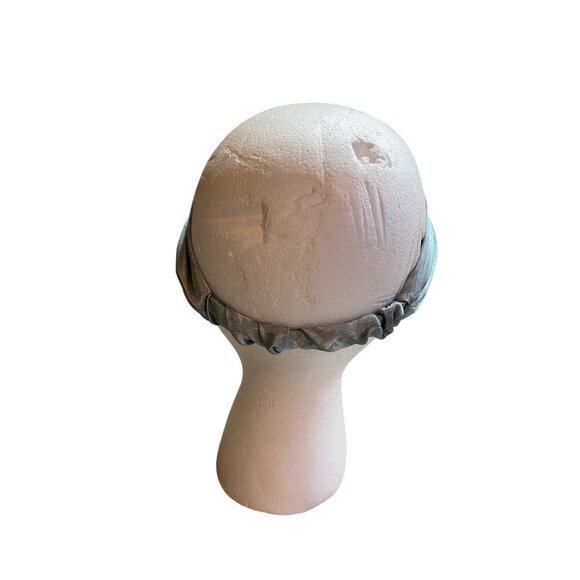 Elegant Pleated Headband With Knotted Front In Shimmering Blue - Picture 3 of 6